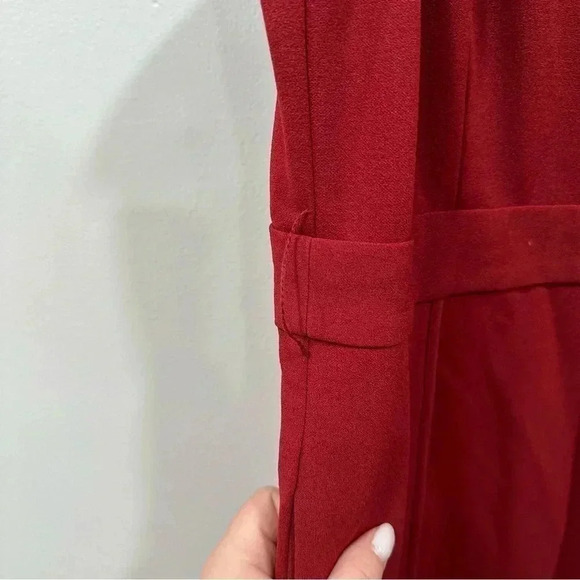 ๐ Rachel Rachel Roy lona Sweetheart Neck Flutter Sleeve Jumpsuit Red Medium - Picture 8 of 10